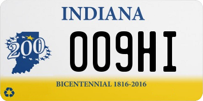IN license plate 009HI