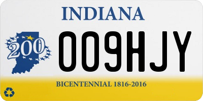 IN license plate 009HJY