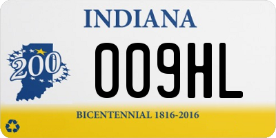 IN license plate 009HL