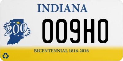 IN license plate 009HO
