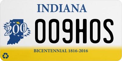 IN license plate 009HOS