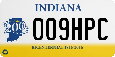 IN license plate 009HPC