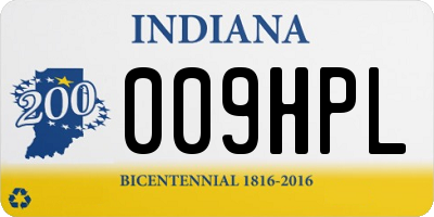 IN license plate 009HPL
