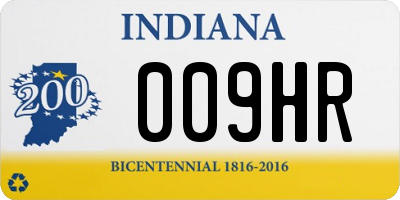 IN license plate 009HR