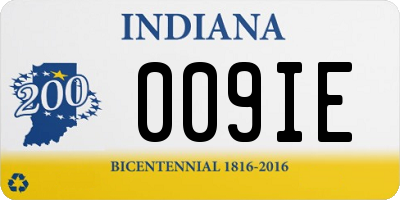 IN license plate 009IE