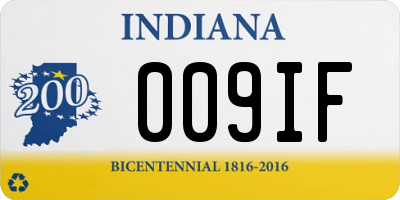 IN license plate 009IF