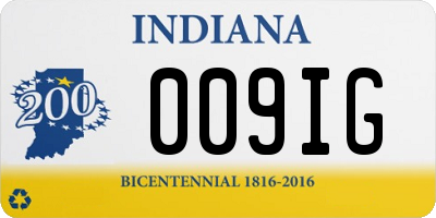 IN license plate 009IG