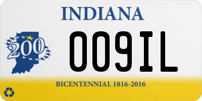 IN license plate 009IL
