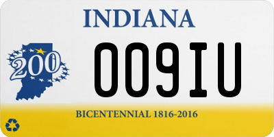 IN license plate 009IU