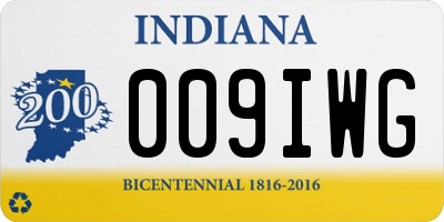 IN license plate 009IWG