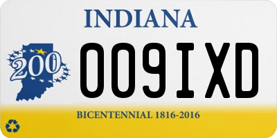 IN license plate 009IXD