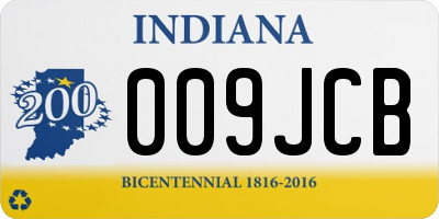 IN license plate 009JCB