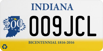 IN license plate 009JCL