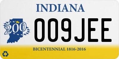 IN license plate 009JEE