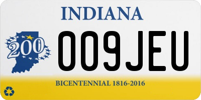 IN license plate 009JEU