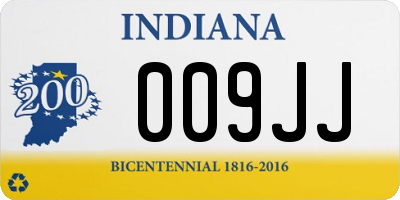 IN license plate 009JJ