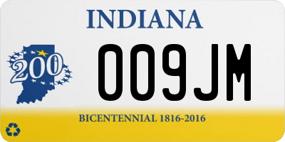 IN license plate 009JM