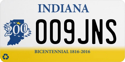 IN license plate 009JNS