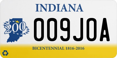 IN license plate 009JOA