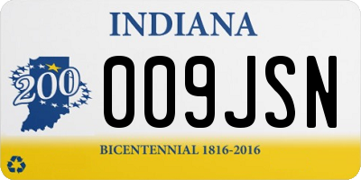IN license plate 009JSN