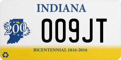 IN license plate 009JT