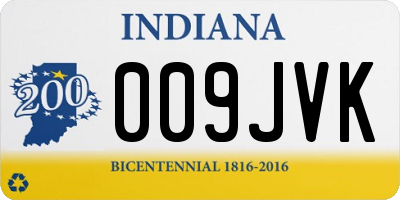 IN license plate 009JVK