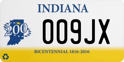 IN license plate 009JX