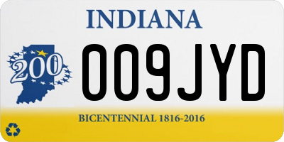 IN license plate 009JYD