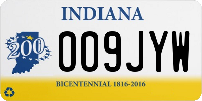 IN license plate 009JYW