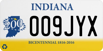 IN license plate 009JYX