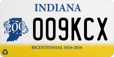 IN license plate 009KCX
