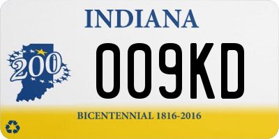 IN license plate 009KD