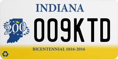 IN license plate 009KTD