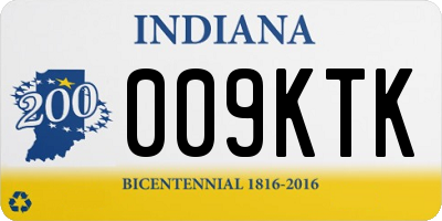 IN license plate 009KTK