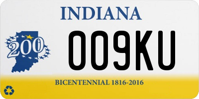 IN license plate 009KU