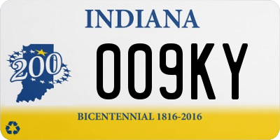 IN license plate 009KY