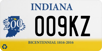 IN license plate 009KZ