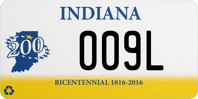 IN license plate 009L