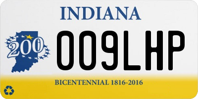 IN license plate 009LHP