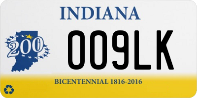 IN license plate 009LK