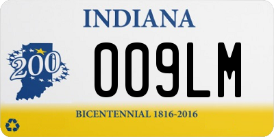 IN license plate 009LM