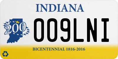 IN license plate 009LNI
