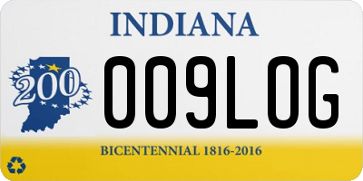 IN license plate 009LOG