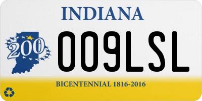 IN license plate 009LSL