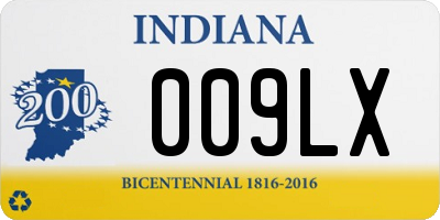 IN license plate 009LX