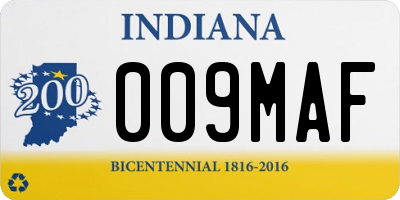 IN license plate 009MAF