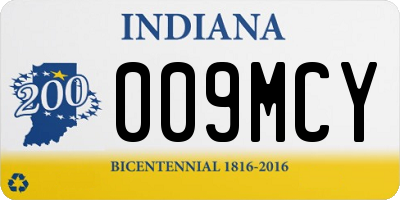 IN license plate 009MCY