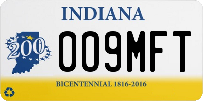 IN license plate 009MFT