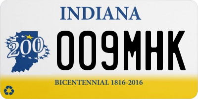 IN license plate 009MHK