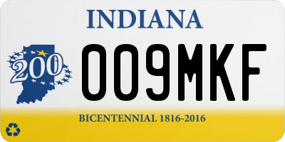 IN license plate 009MKF